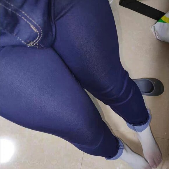 Denim - Navy women's dark blue jeans Plus XL